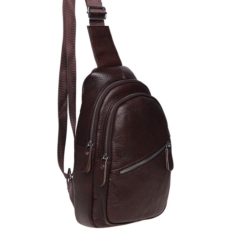 

Мужской кожаный рюкзак Borsa Leather K1330-brown