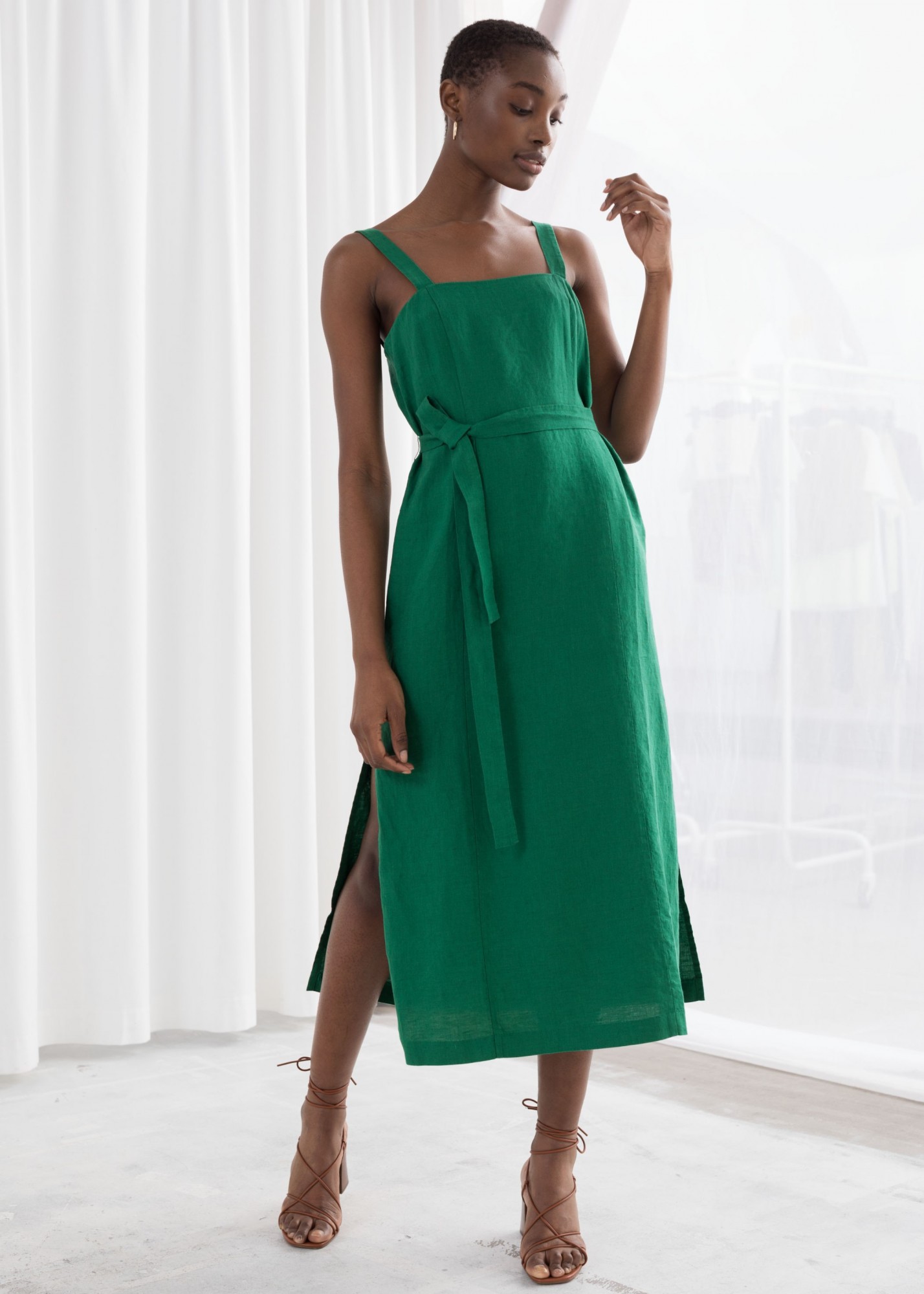 

Платье женское & OTHER STORIES Belted Linen Midi Dress 36
