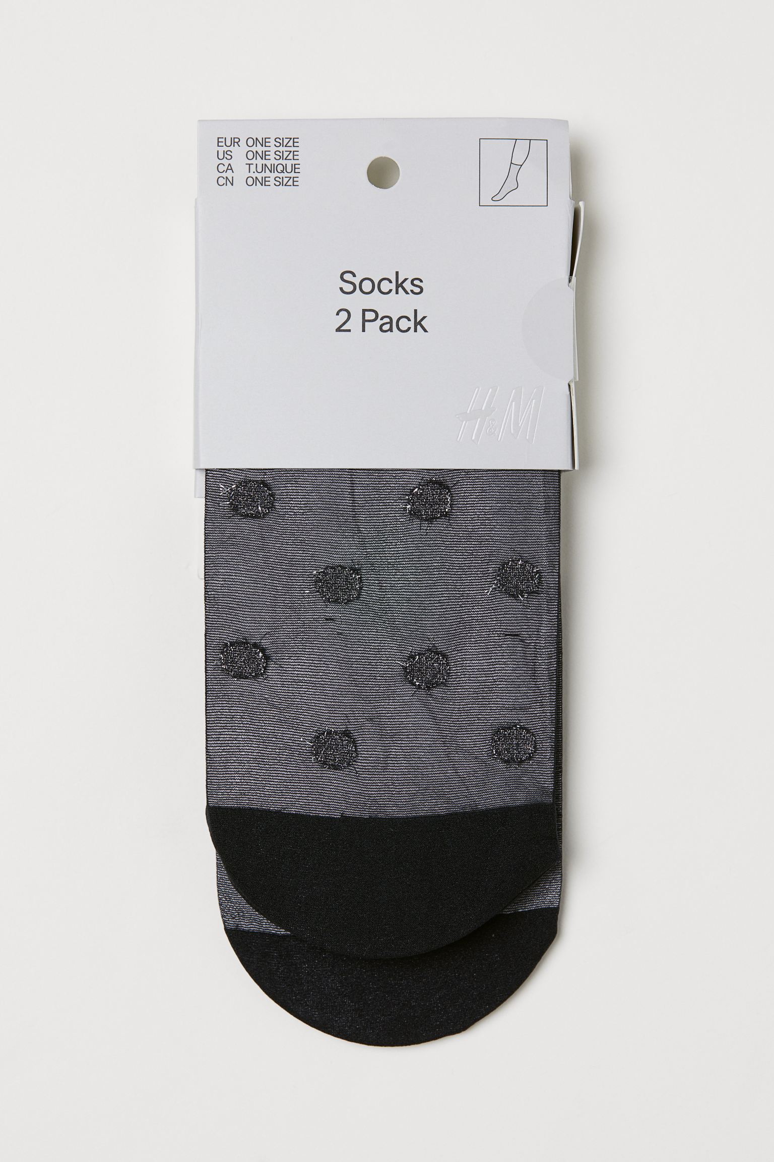 

Носки капроновые (2 пары) H&M 35 42 черный горох 2307633623