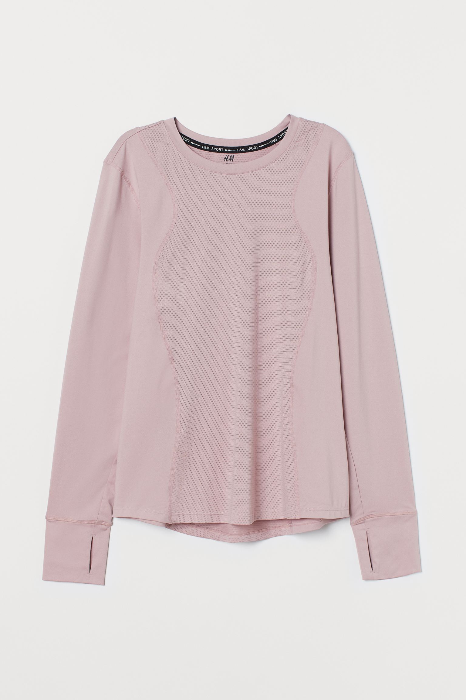 

Спортивный лонгслив H&M M пудровый 26078855472