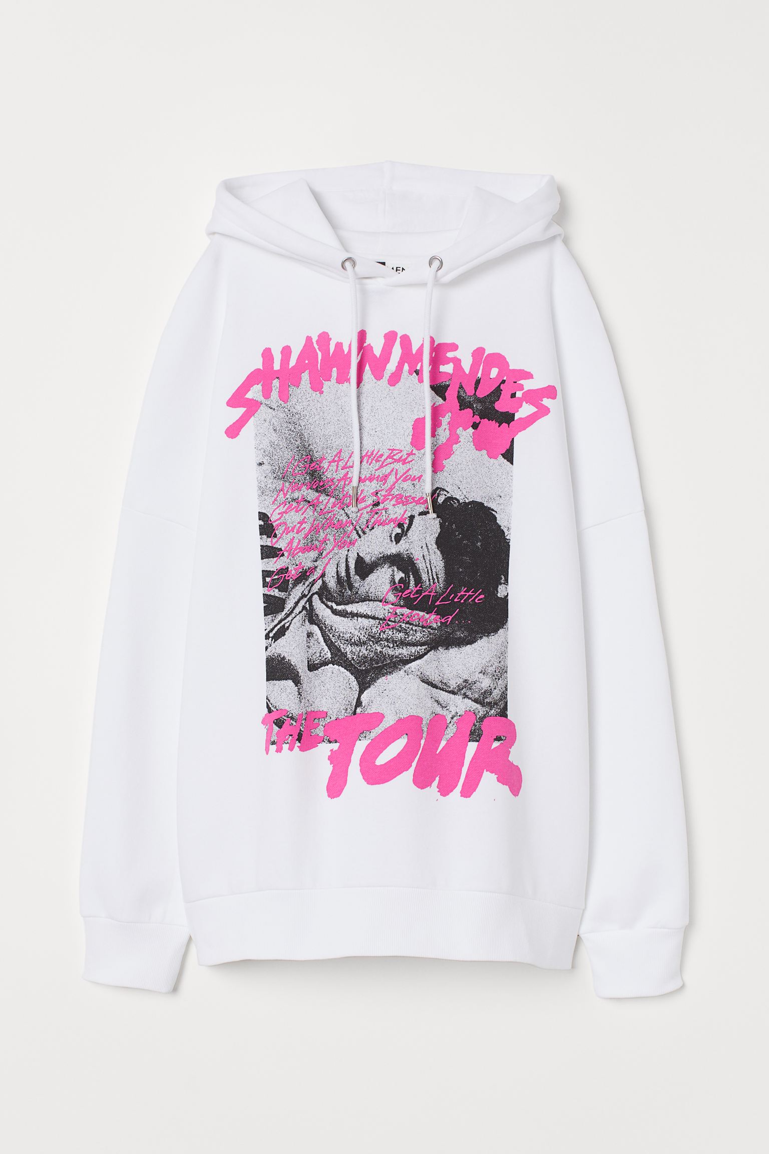 

Худи H&M S белый принт 2048262151