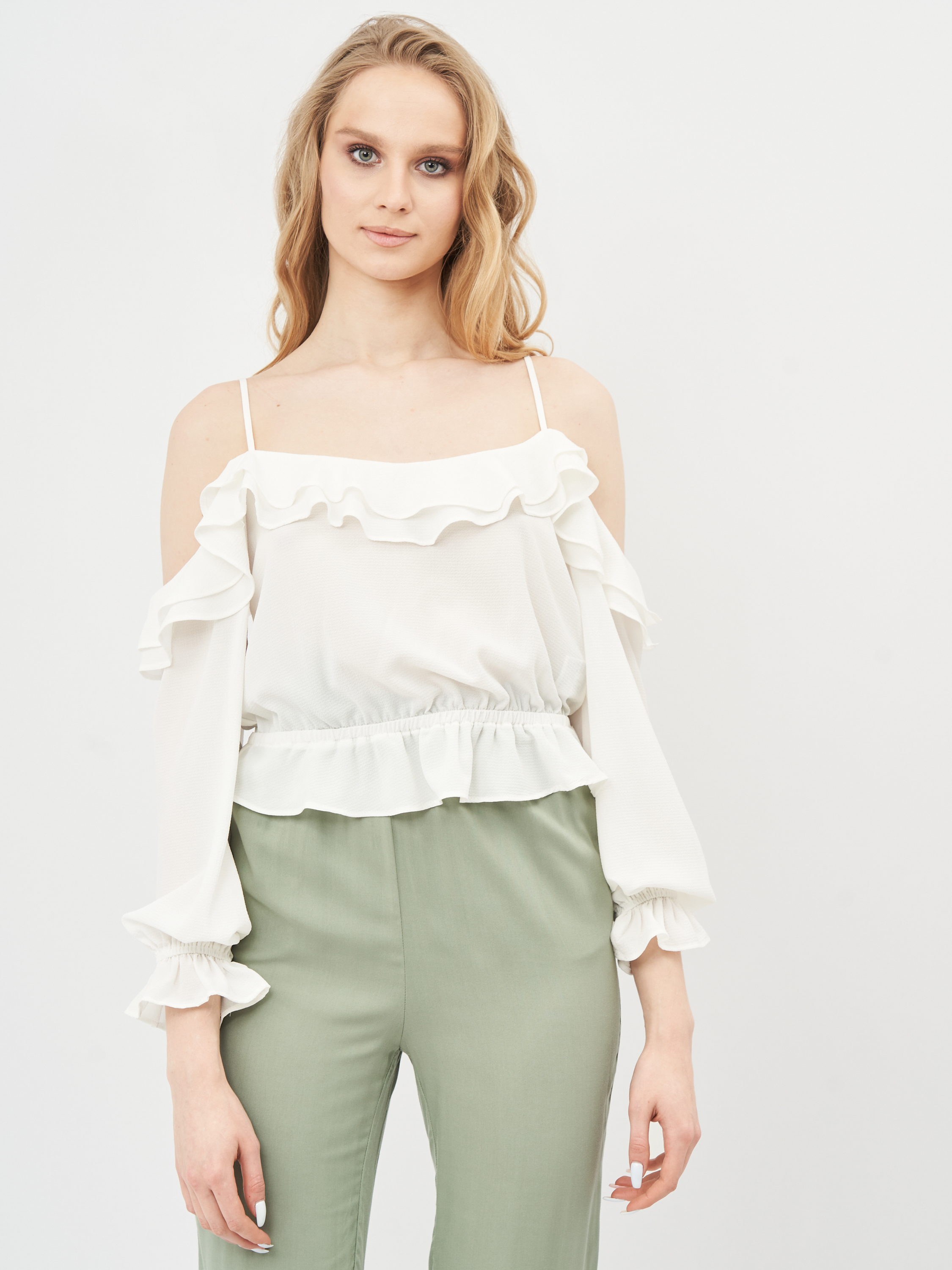 

Блуза H&M  белый 17038606461, Блуза H&M 42 белый 17038606461