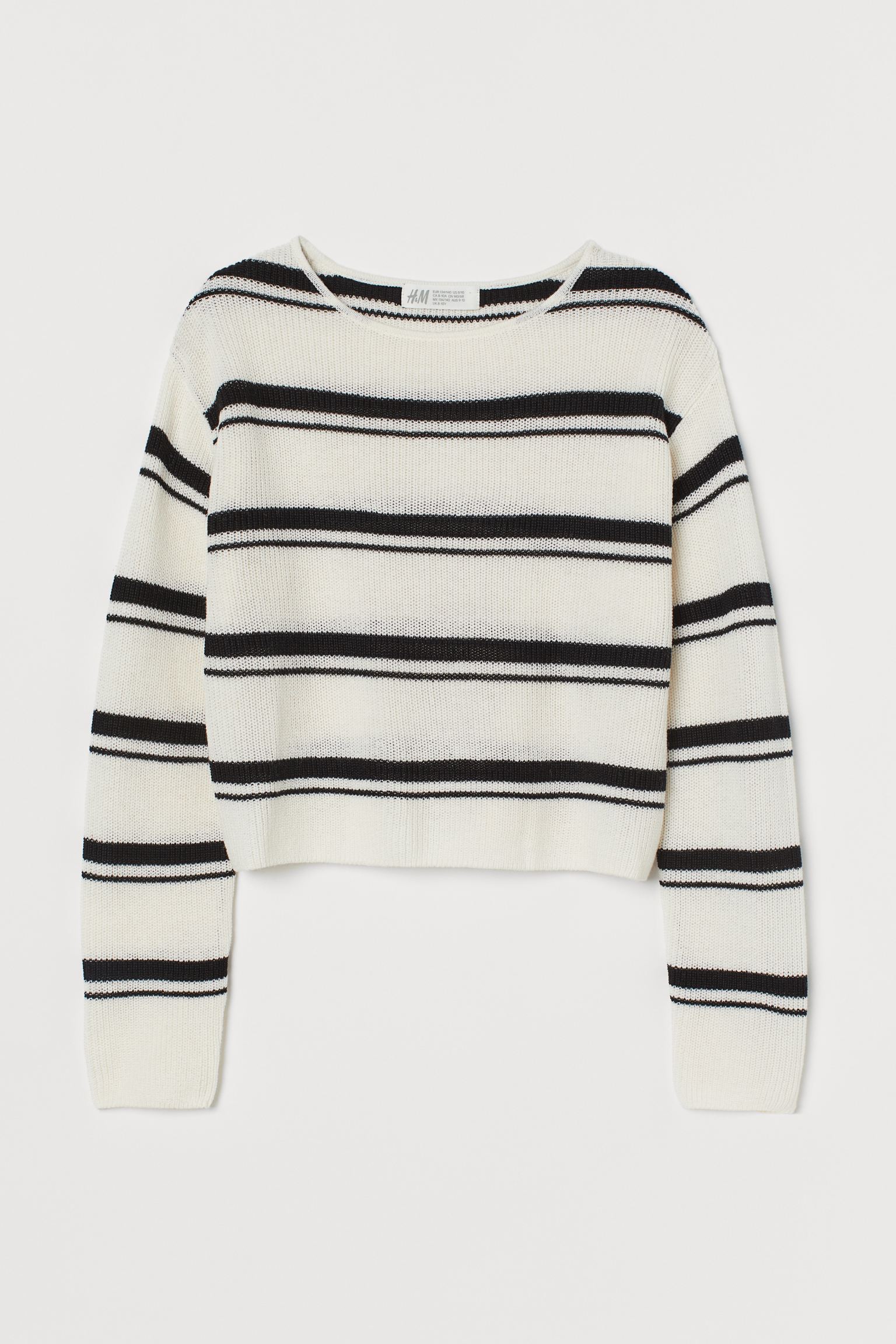 

Джемпер H&M 146 152см бело черный полоска 18078631163