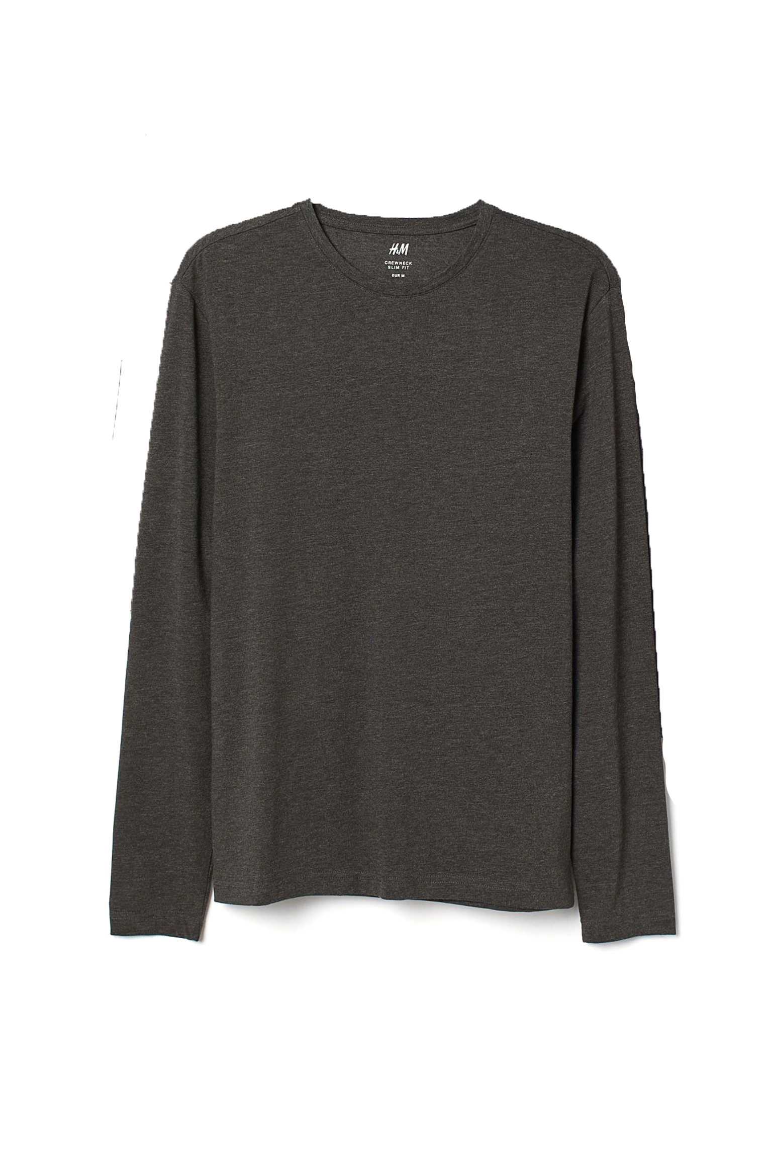 

Лонгслив H&M M темно серый меланж 2405578626