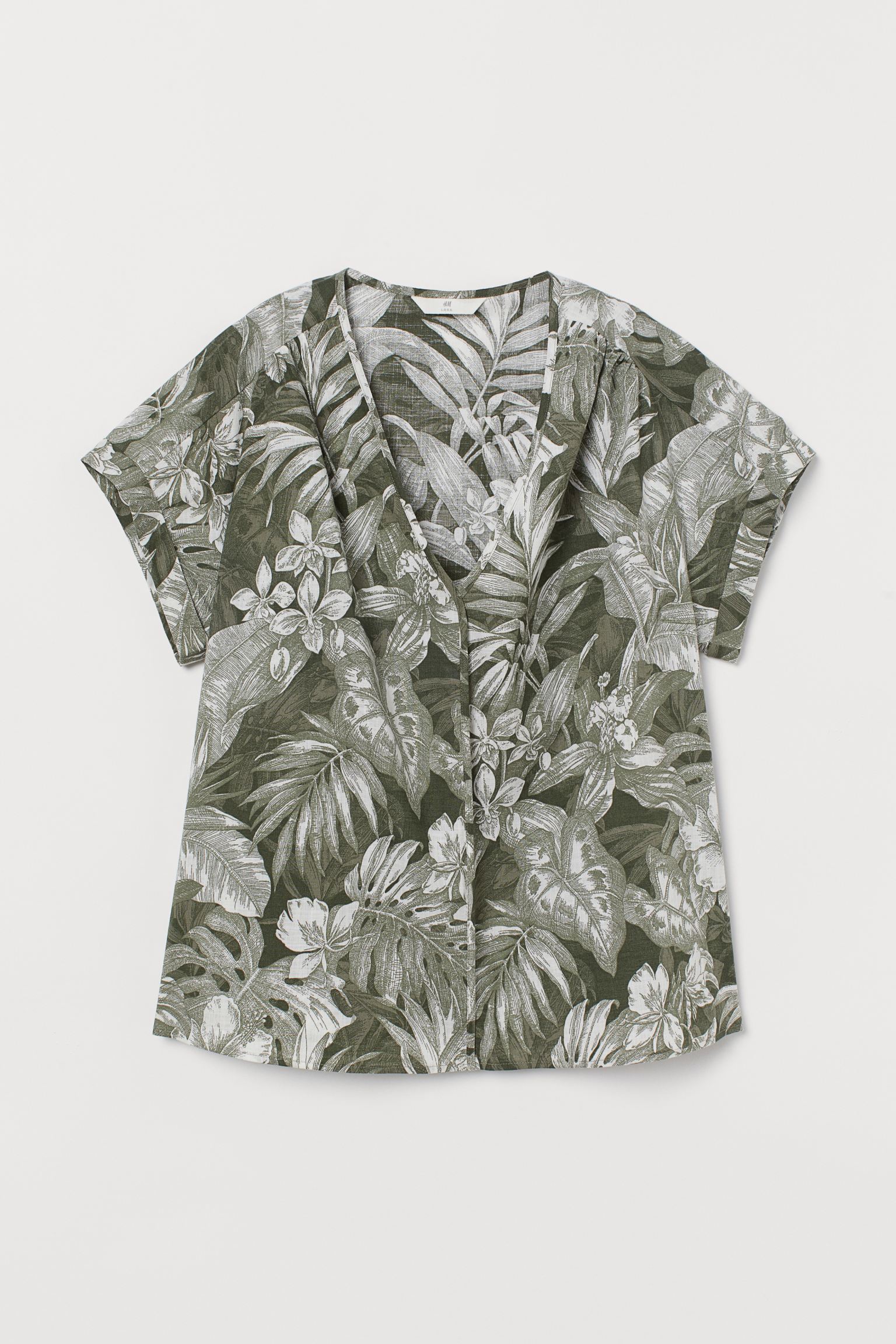 

Блуза H&M XL бело зеленый цветы 19078716902