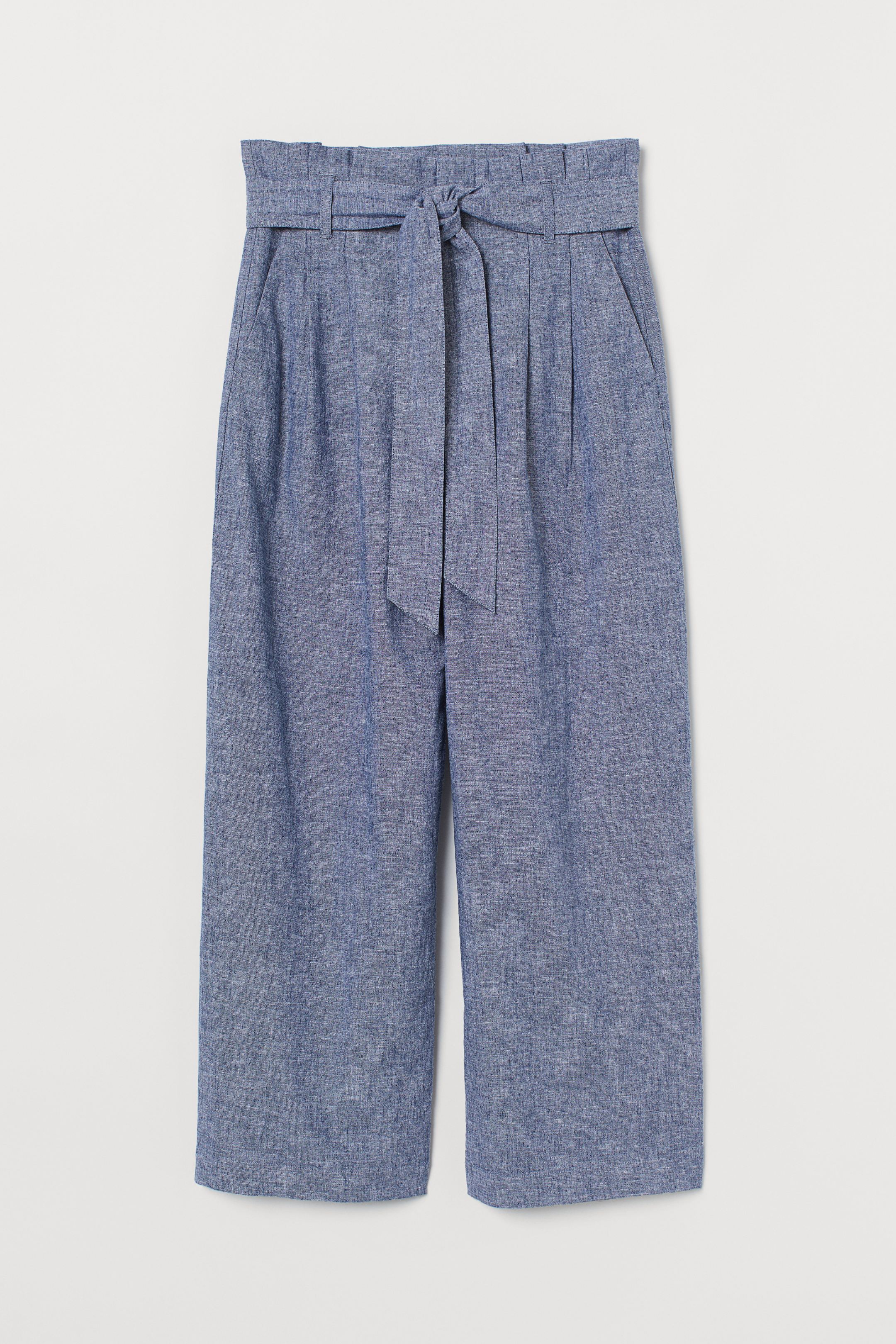 

Кюлоты H&M  синий меланж 7341129, Кюлоты H&M 36 синий меланж 7341129