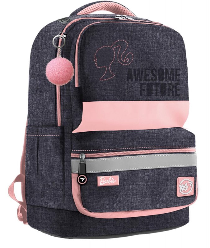 

Рюкзак YES S-30 Juno XS Barbie Ergo 558794 сірий/рожевий