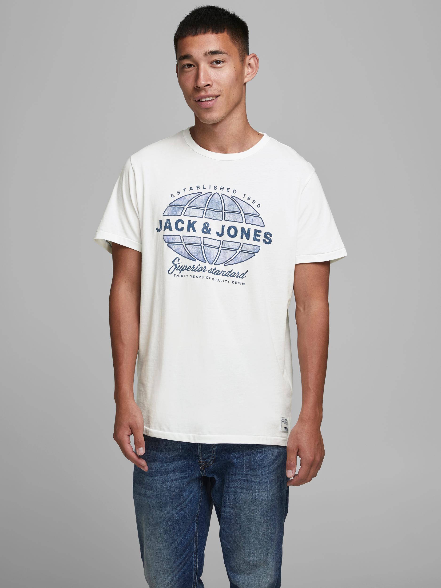 

Футболка Jack&Jones 30GRAPHIC MELANGE 12177881 Cloud Dancer XXL белый