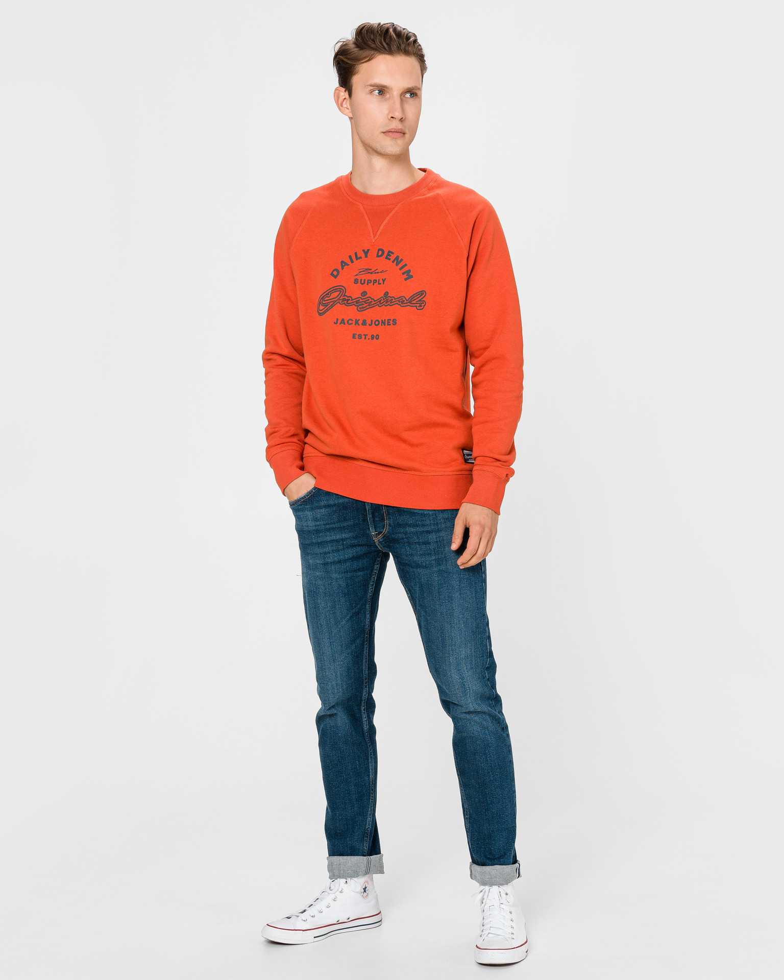 

Свитшот Jack&Jones REUBEN SWEAT 12176789 Burnt Ochre  оранжевый, Свитшот Jack&Jones REUBEN SWEAT 12176789 Burnt Ochre XL оранжевый