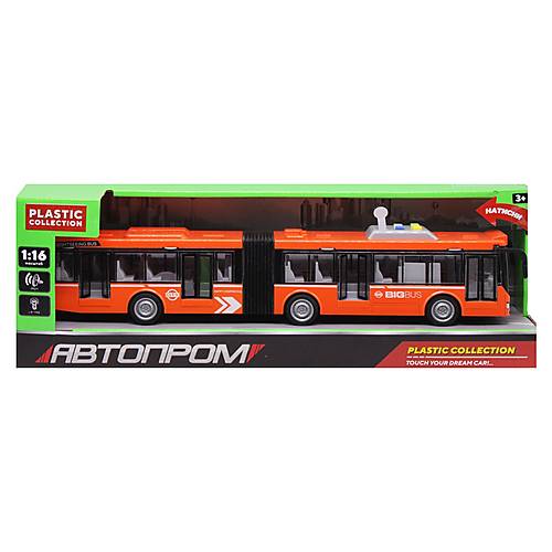 

Автобус из серии "Автопром", свет, звук оранжевый Автопром (7950AB)