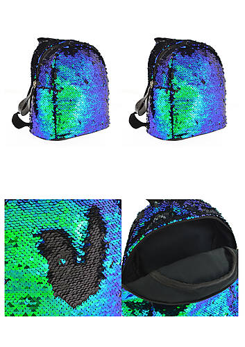 

Рюкзак молодежный с пайетками GS-02 "Green Sequins" YES
