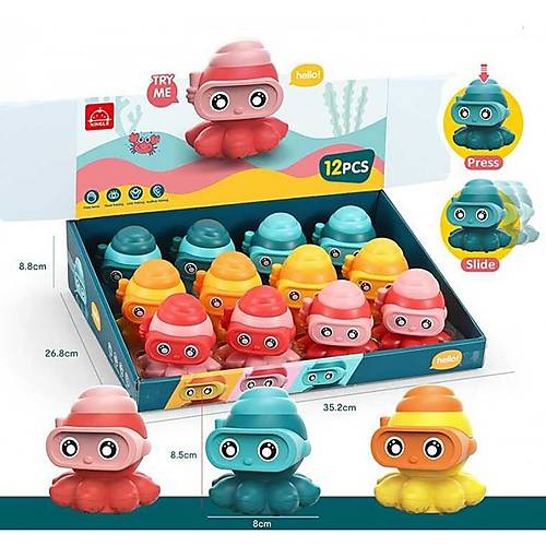 

Заводная игрушка "Осьминог" 12 шт Xingle (203)