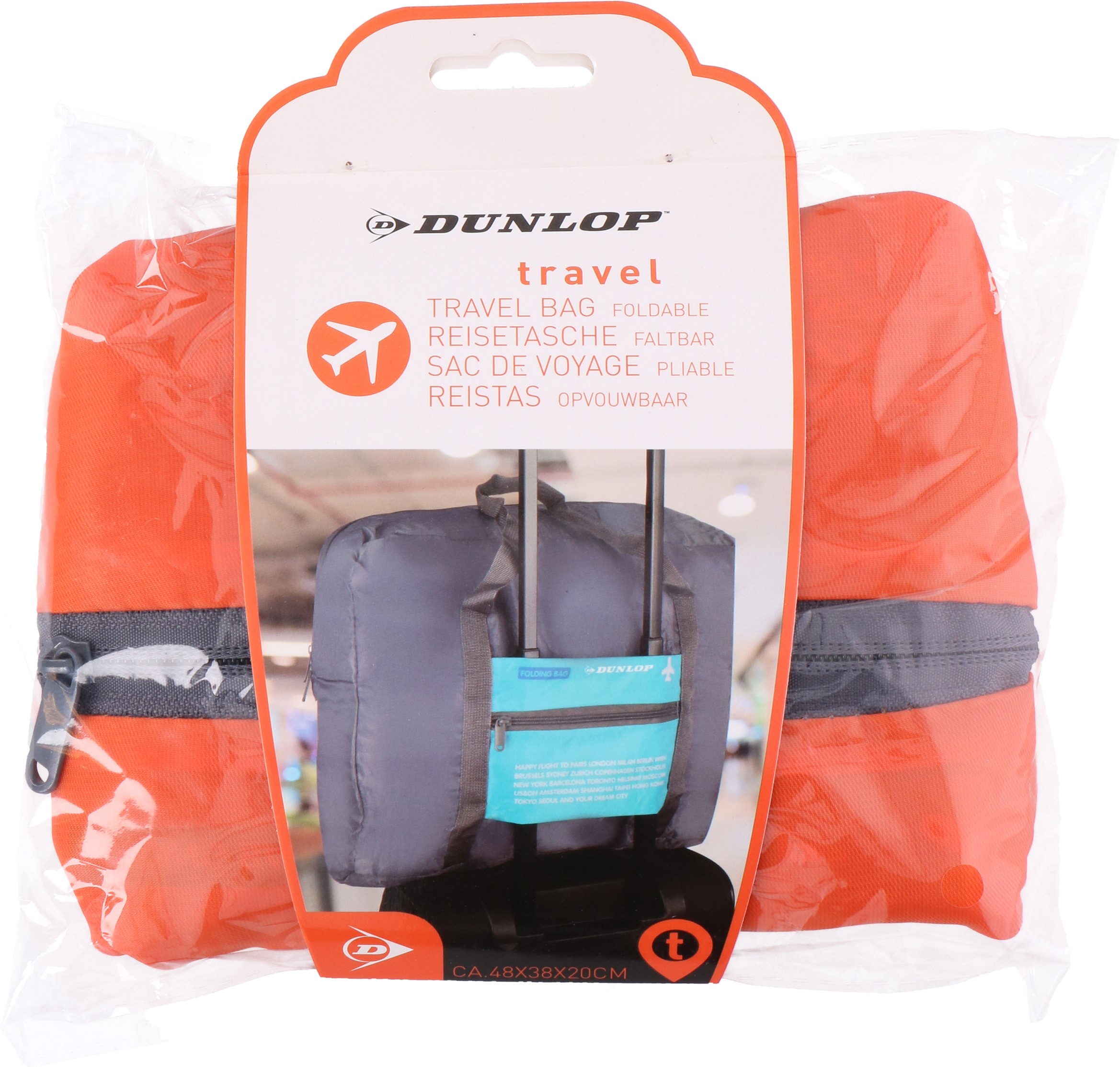 Сумка Dunlop Travel Bag Foldable 46x42x55.5 см Orange