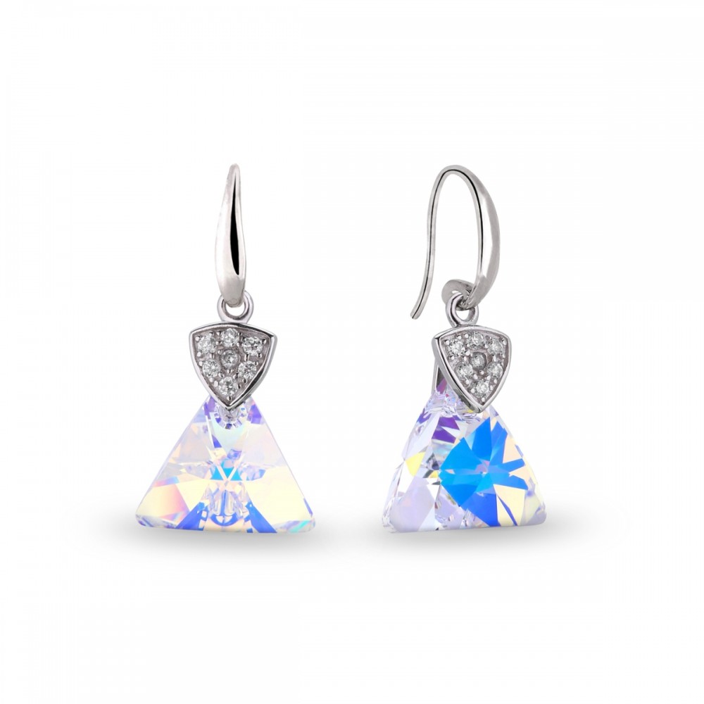 

Серебряные серьги Spark со Swarovski Triangolo KW6628AB