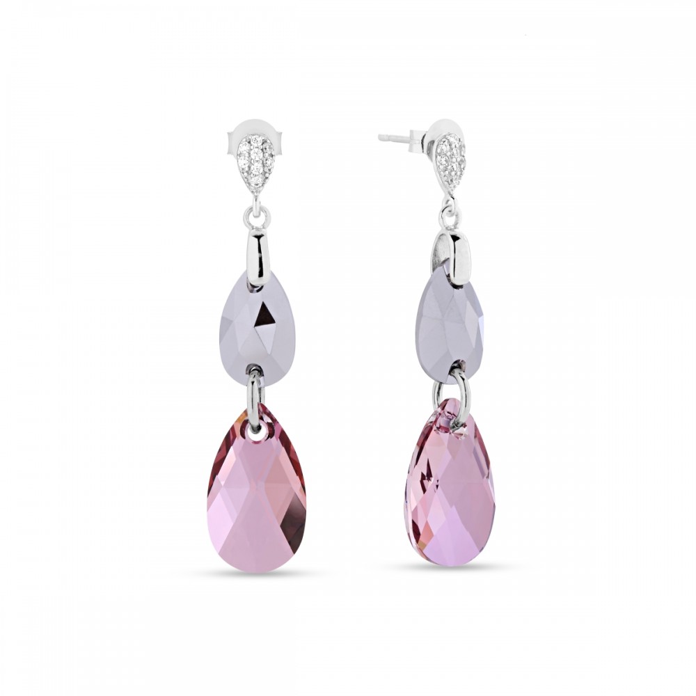 

Серебряные серьги Spark со Swarovski Double Drop KC323061061CHAP