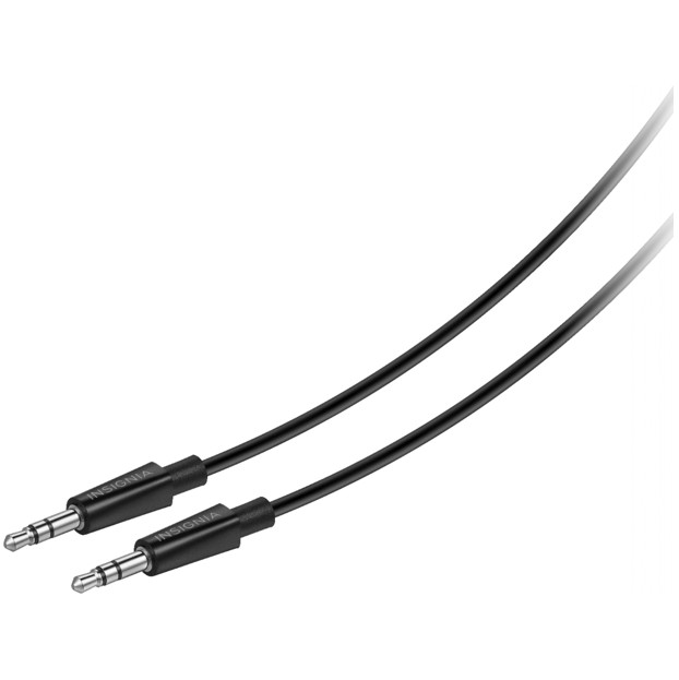 

​Аудио кабель 3,5 mm Insignia 3 ft Flat Audio Cable NS-LW16F-C black