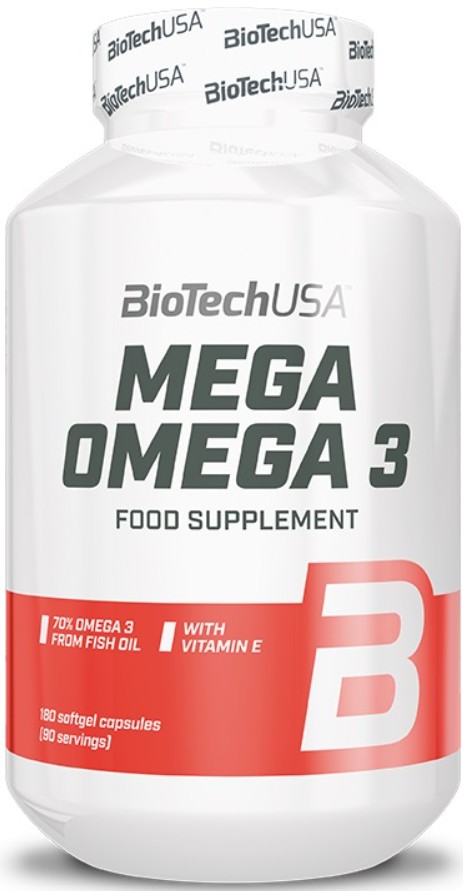

Жирные кислоты Biotech USA Mega Omega 3 1000 mg 180 caps
