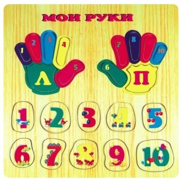 

Рамка-вкладыш "Мои руки" - Мир деревянных игрушек (20-29633)