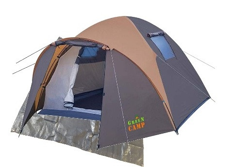 

Палатка 4 местная Green Camp 1004 высокая (180 см) с тамбуром