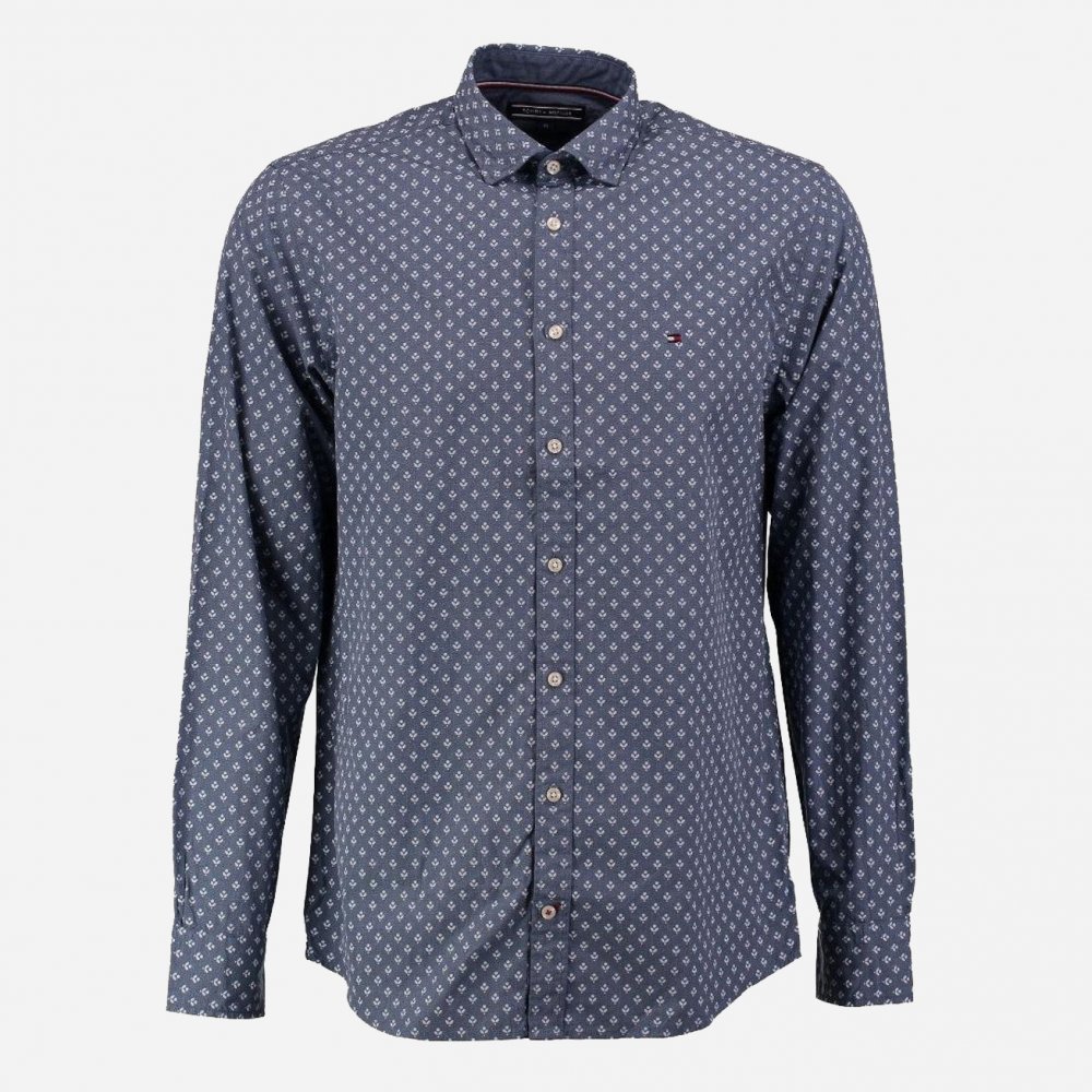 

Рубашка Tommy Hilfiger MW0MW05969  Темно-синяя/Синяя, Рубашка Tommy Hilfiger MW0MW05969 M Темно-синяя/Синяя