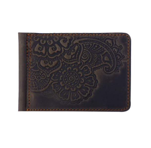 

Зажим для денег Цветок Present коричневый 8*11см 05-11К