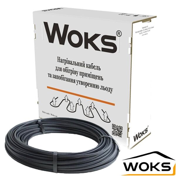 

Нагревательный кабель Woks 30 (Украина) 105 м / 5.3 м² - 10.5 м² / 3382 Вт