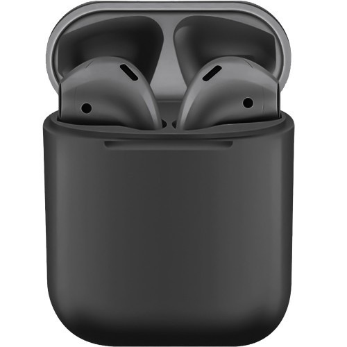 

Наушники Bluetooth i12 5557 с чехлом для зарядки, черные