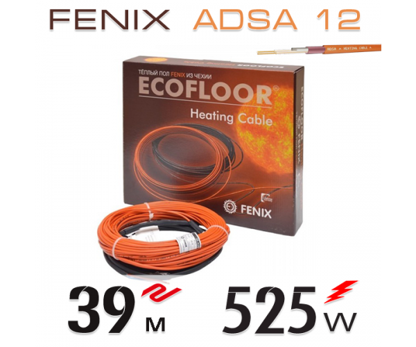 

Нагревательный мат кабель Fenix ​​ADSA 12 - 39 м.п.
