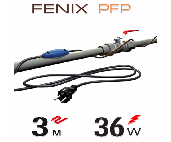 

Нагревательный кабель двужильный Fenix ​​PFP 12 Вт / м со встроенным термостатом - 3 м.п.