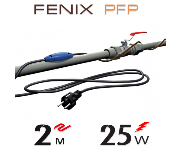 

Нагревательный кабель двужильный Fenix ​​PFP 12 Вт / м со встроенным термостатом - 2 м.п.
