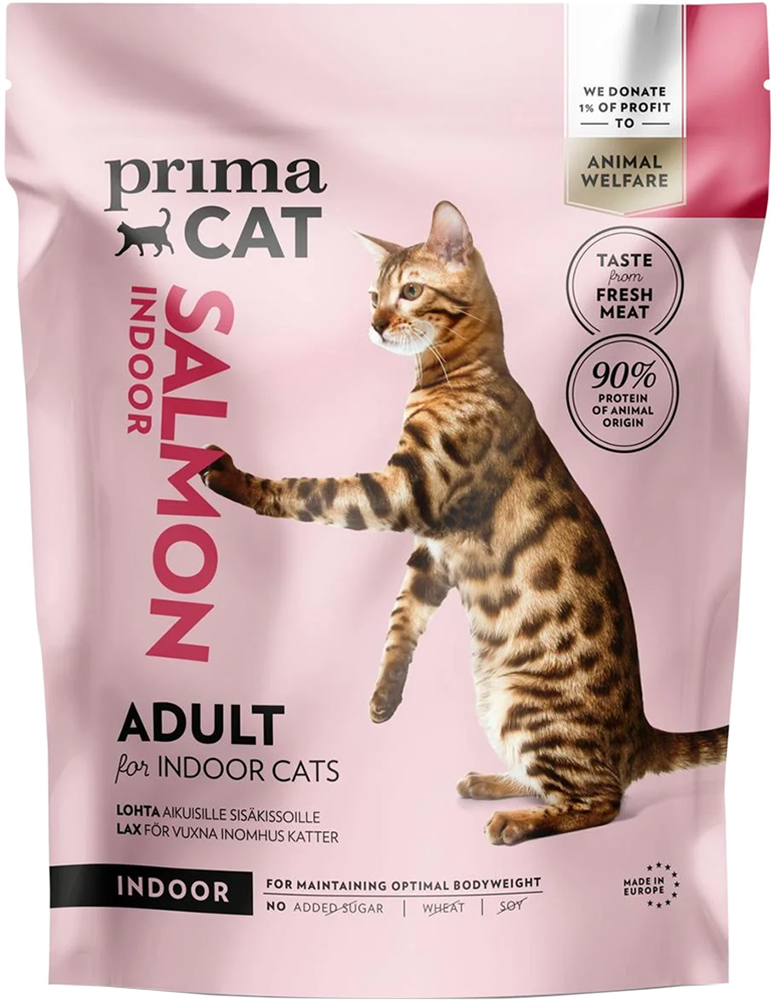 

Сухой корм для взрослых котов PrimaCat Salmon Indoor Adult Cat Food с лососем 1.4 кг (6430069580559)