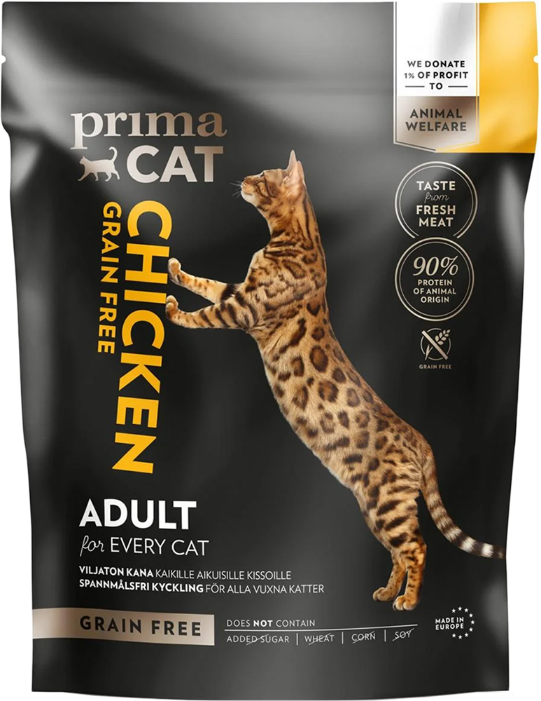 Акція на Сухой беззерновой корм для котов Prima Cat Grain Free Chicken For All Adult Cat с курицей 4 кг (6430076890979) від Rozetka UA