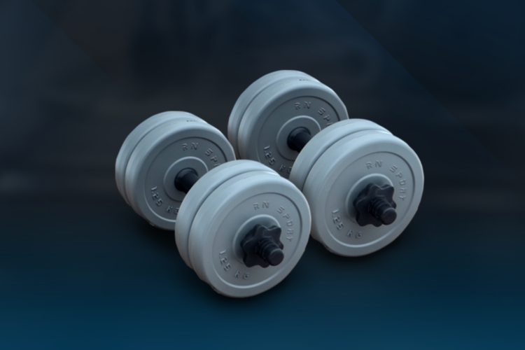 

Гантели наборные RN-Sport по 6 кг серии Gray комплект 2 шт (rns_6 kg GRAY)