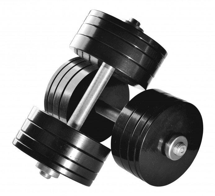 

Гантели разборные стальные RN-Sport 2 шт по 32 кг окрашенные (rns_BlackStD-32)