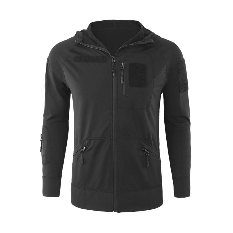 

Тактическая кофта-худи Lesko A199 Black XL флисовая с капюшоном