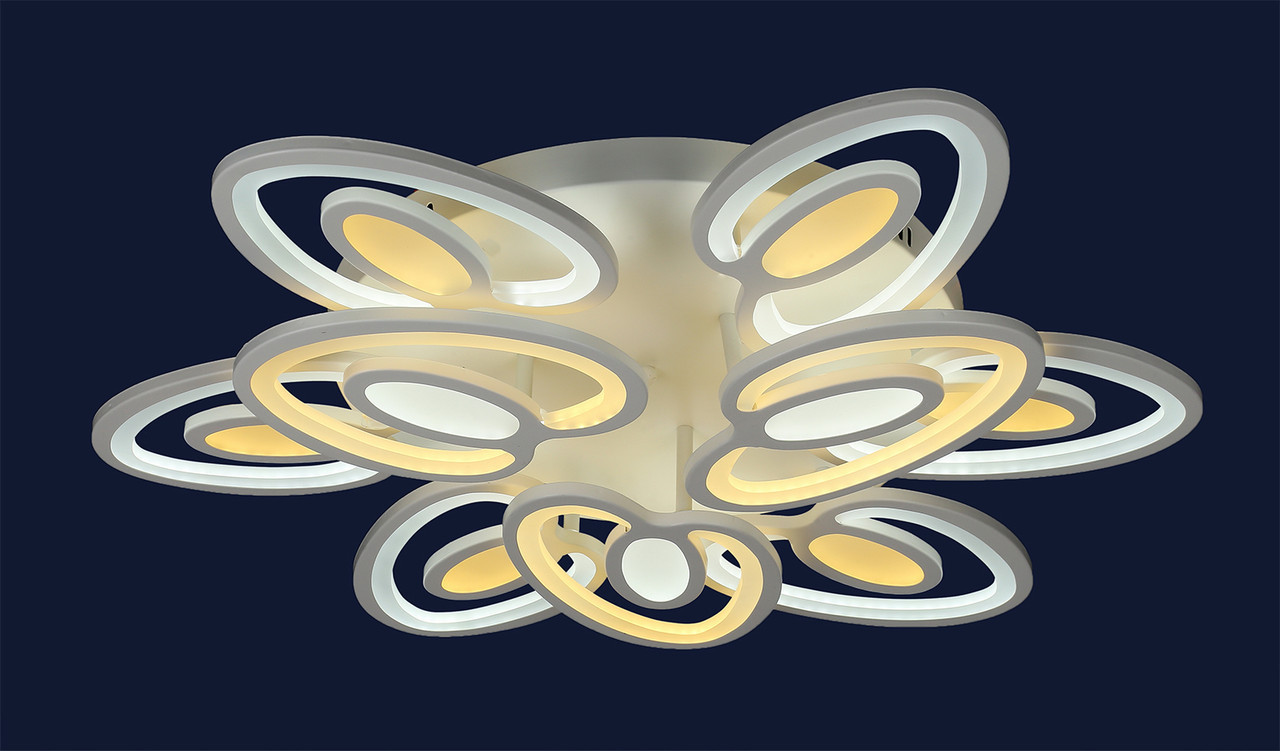 

Современная потолочная led люстра 76w со сменой температуры освещения Levistella LV 755MX10028-6+3 WH LED