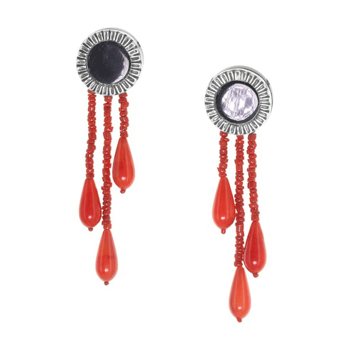 

Серьги Nature Bijoux из коралла, рога и хрустальных бусин 12-34327