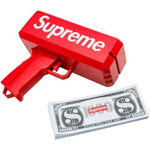 

Денежный пистолет SUPREME MONEY GUN Пистолет для стрельбы деньгами Красный