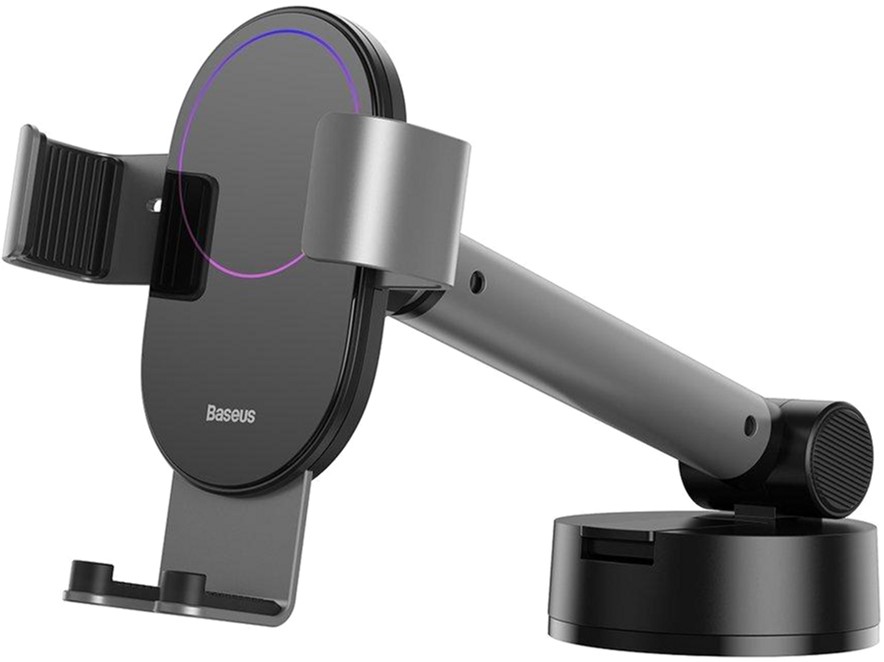 

Автодержатель для телефона Baseus Simplism gravity car mount holder with suction base Серебряный (SUYL-JY0S)