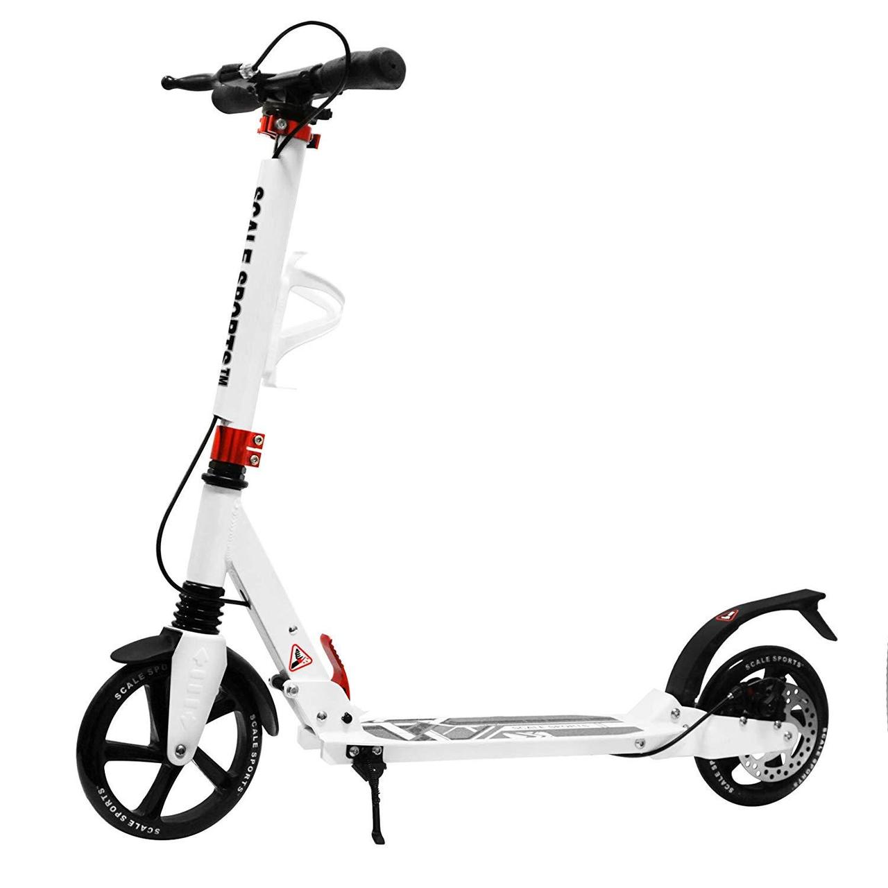 

Двухколесный складной самокат с ручным тормозом Scooter Scale Sports SS-04 Белый