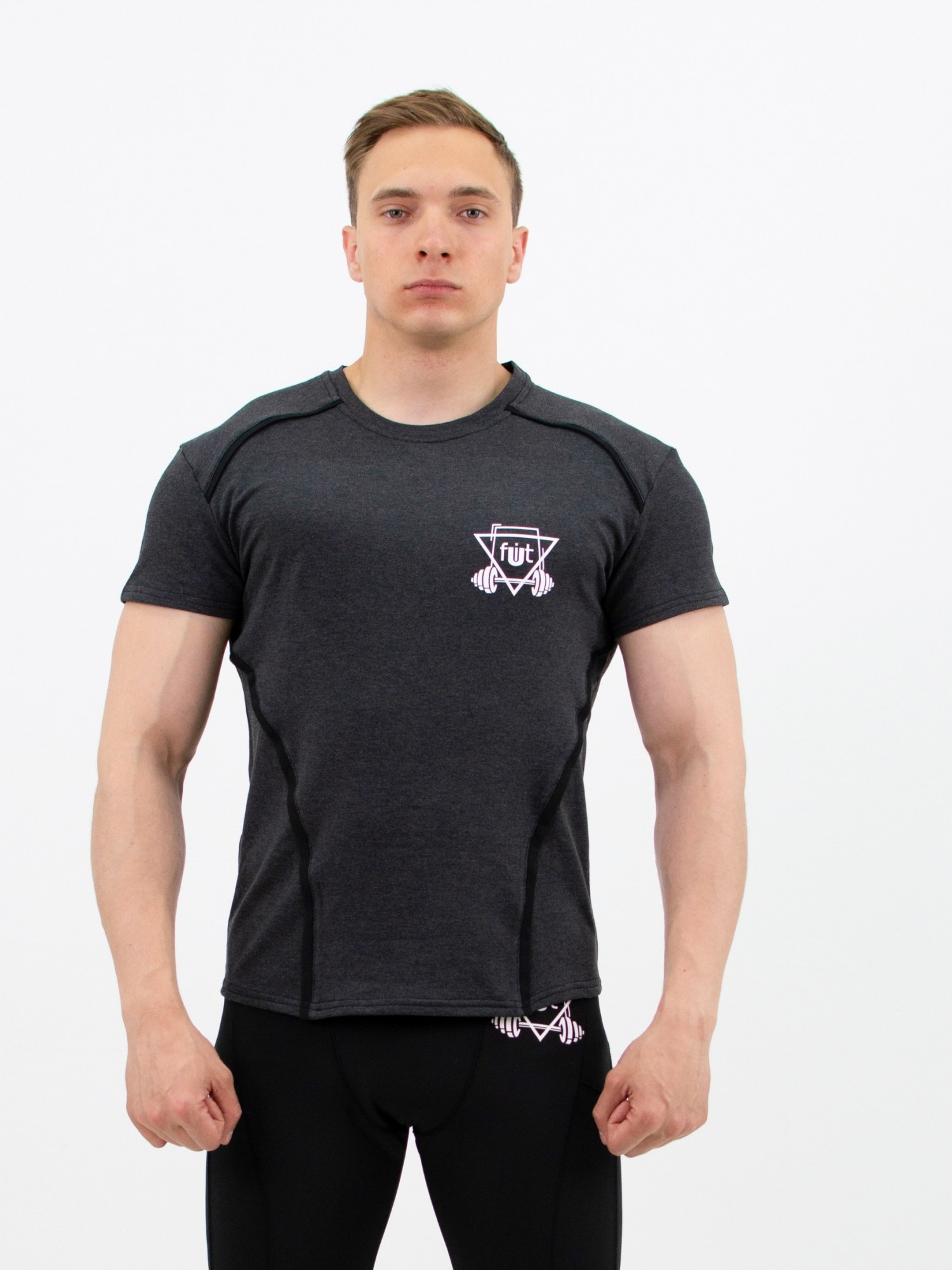 

Мужская спортивная футболка fitU Glory gray  серая, Мужская спортивная футболка fitU Glory gray XL серая