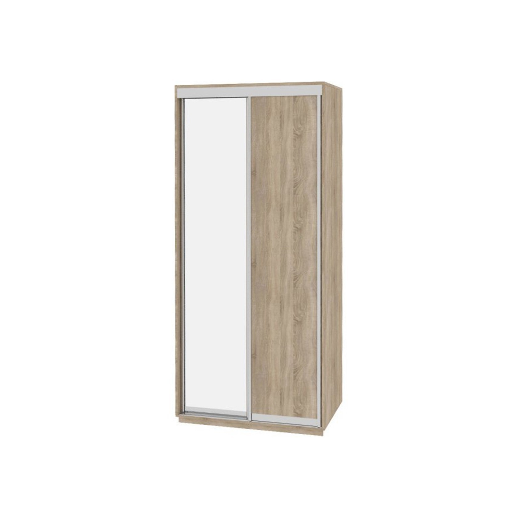 

Шкаф-купе Виват — 2 двери (ДОМ) ДСП + Зеркало-Дуб сонома 110x60x240