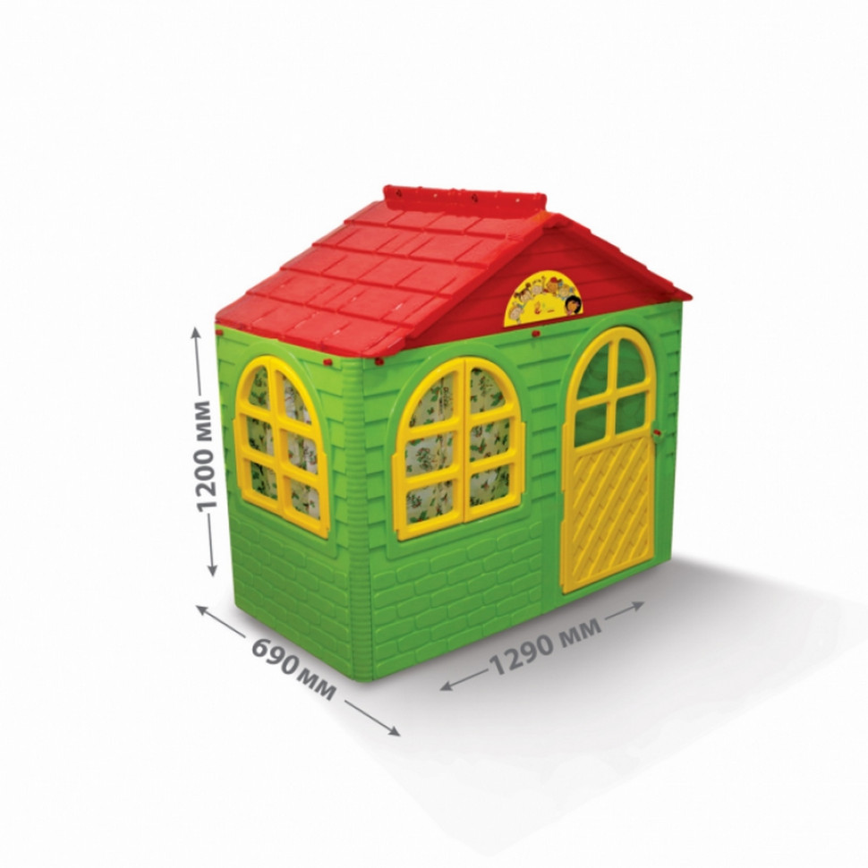 

Детский игровой Домик DOLONI TOYS со шторками пластиковый 02550/13-RY