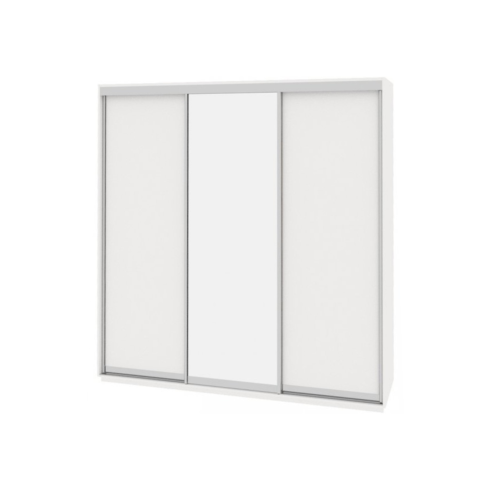 

Шкаф-купе Виват — 3 двери (ДОМ) ДСП + Зеркало-Белый 220x60x240