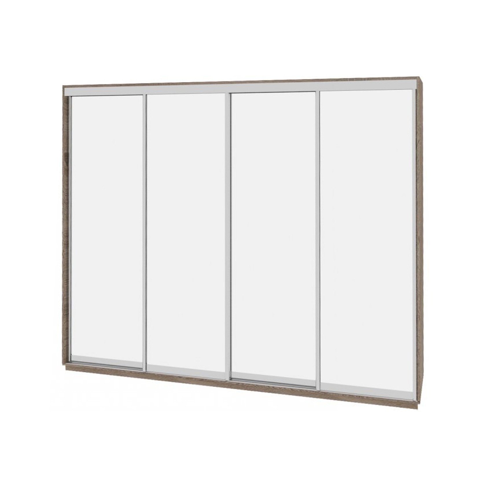 

Шкаф-купе Виват — 4 двери (ДОМ) Зеркало-Дуб сонома трюфель 310x60x240