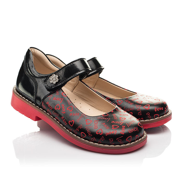 

Туфли Woopy Orthopedic 36 черный, красный (8257)