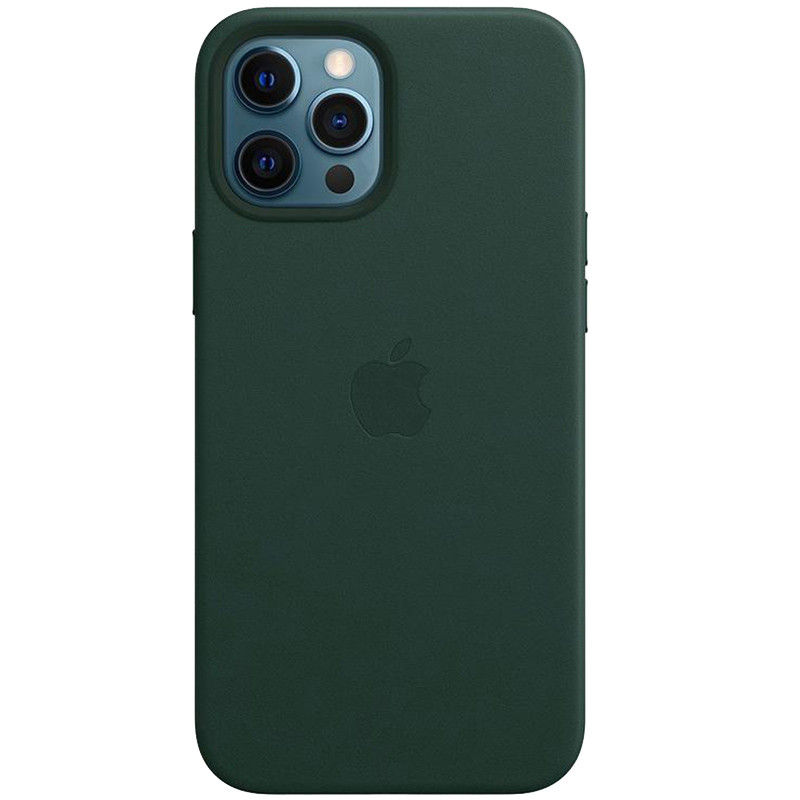 

Кожаный чехол Leather Case (AAA) with MagSafe для Apple iPhone 12 Pro Max (6.7") Forest Green Без бренда