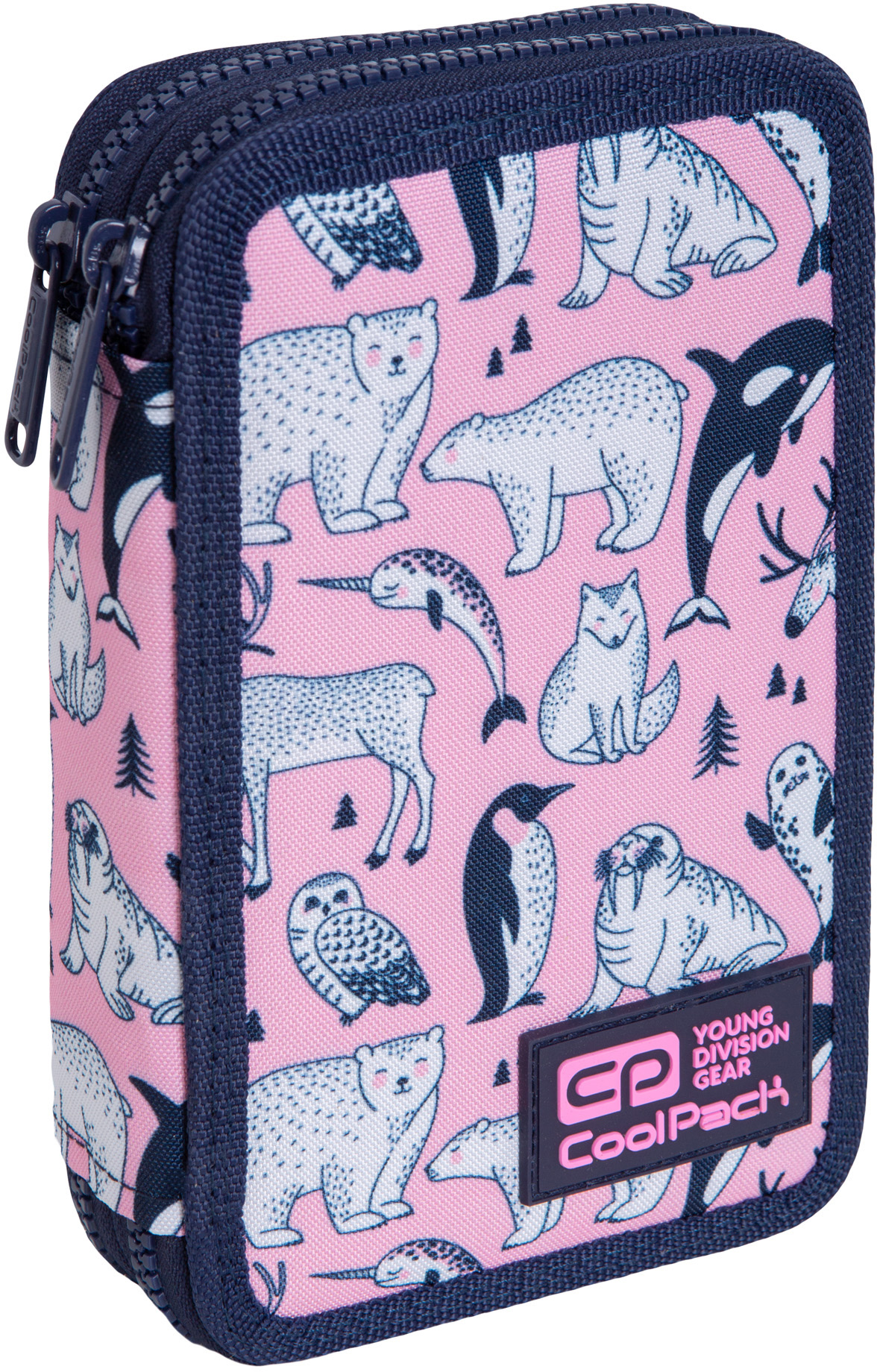 

Пенал Coolpack Jumper 2 35 предметов 2 отделения Pink Ocean (C66174)