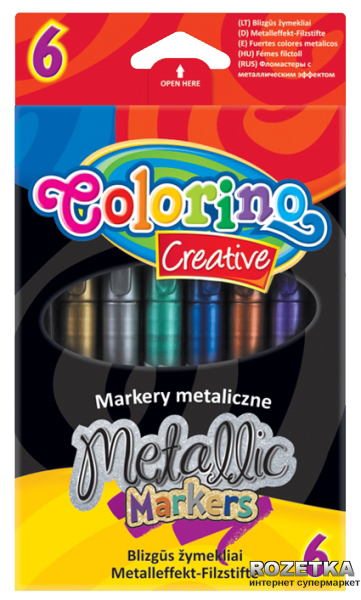 

Маркеры Colorino Kids металлизированные 6 цветов 6 шт (32582PTR)