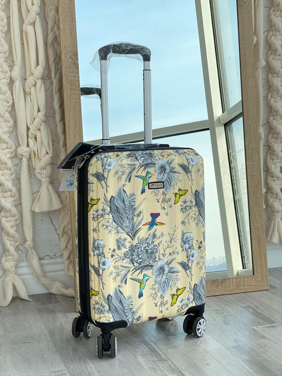 

Пластиковый чемодан с принтом из поликарбоната с расширителем Airtex Франция